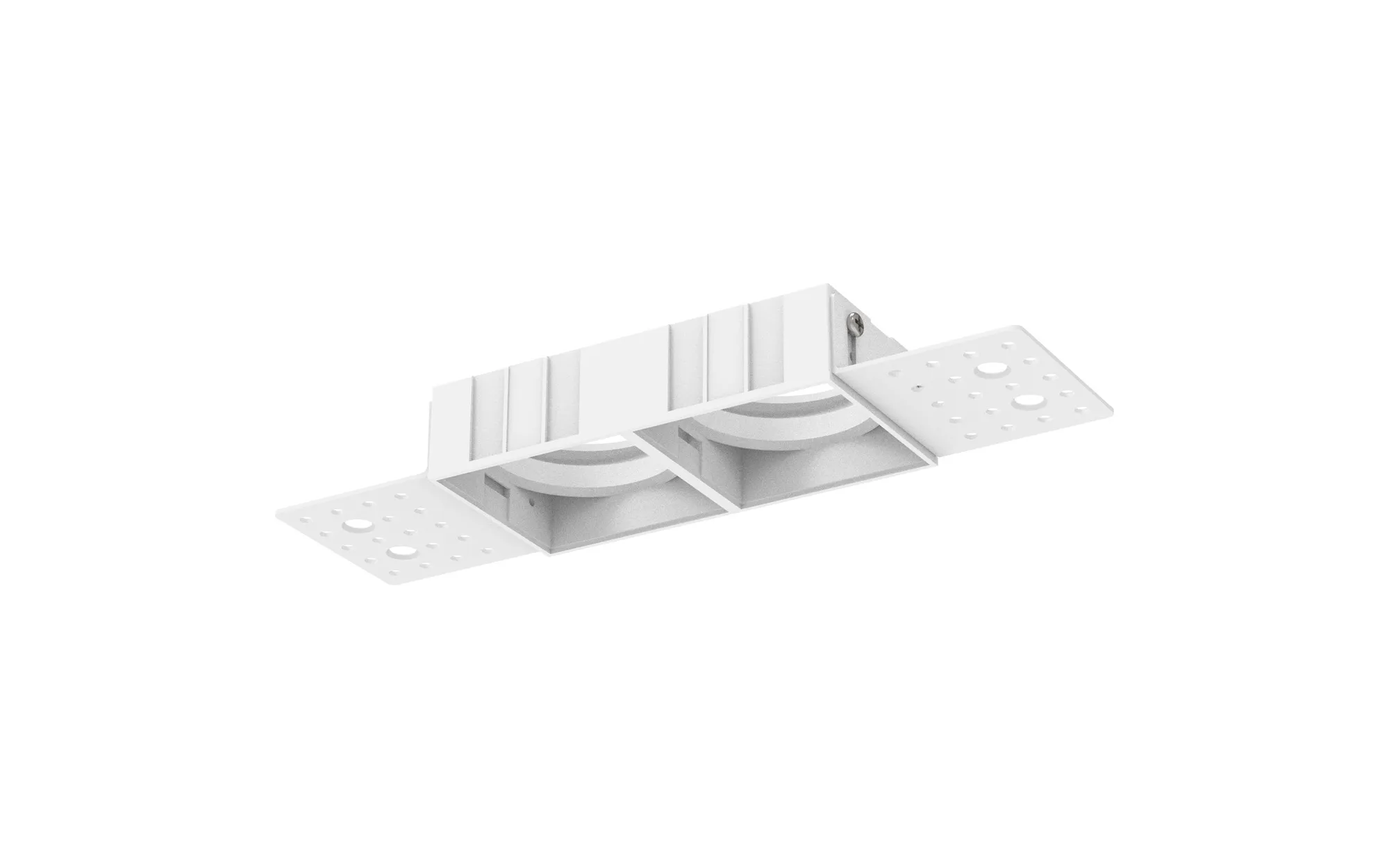 M9708  Sunrise 2 x 8W Rectangular Recessed  Spotlight,White outer frame,Cutout:110x55mm, 3yrs Warranty